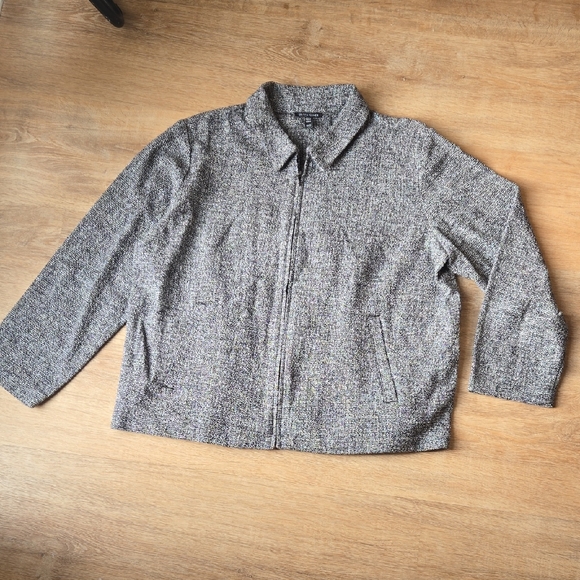 Eileen Fisher - Organic Cotton Tweed Jacket Sz XL - Picture 4 of 11